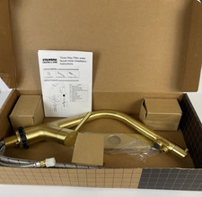 Kitchen Sink Faucet Gold Brushed Swivel Built In 3 Way Water Filter Lead Free