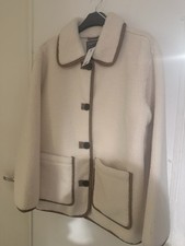 Papaya Woman’s Fluffy Button Up Jacket Size 8, New With Tags