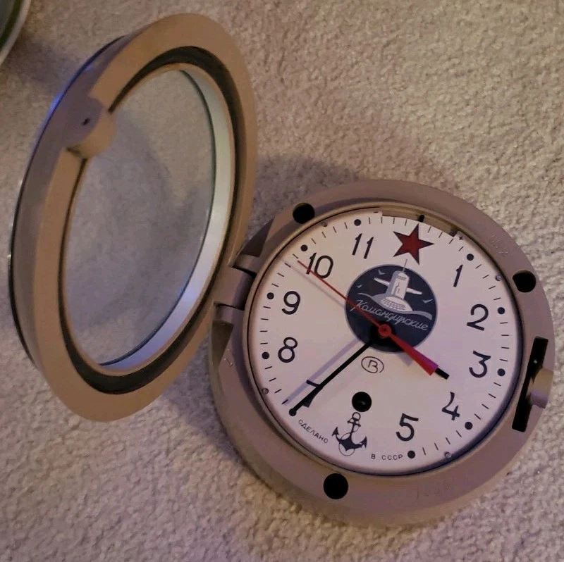Relógio submarino estrela vermelha Komandirskie da Marinha Soviética russa COMO ESTÁ. Ver descrição - Imagem 2 de 4