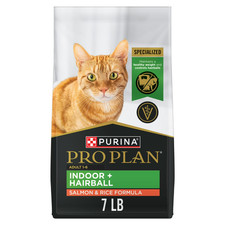 Purina Pro Plan Hairball, Indoor Dry Cat Food, Salmon Rice, 7 lb Bag
