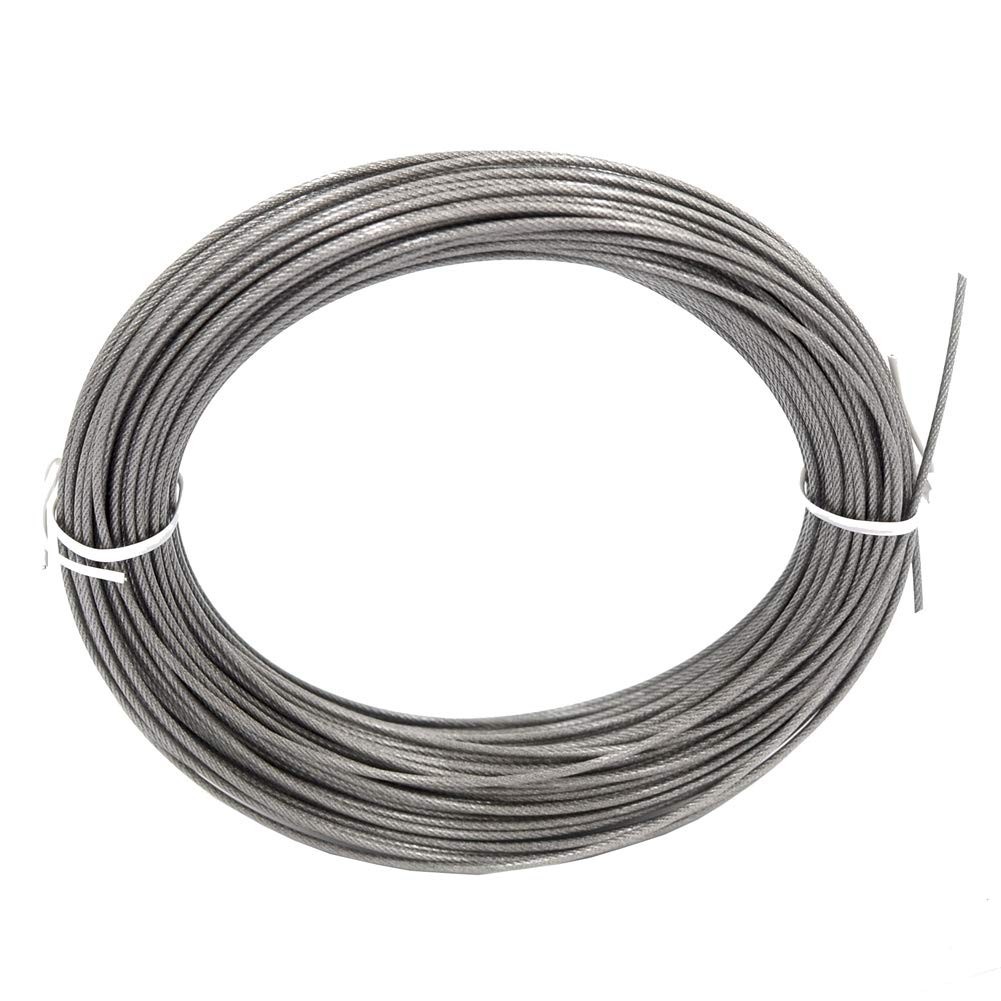 Elegant 100ft 304 Stainless Steel Cable Wire Rope, 5/128" for Crafting Projects