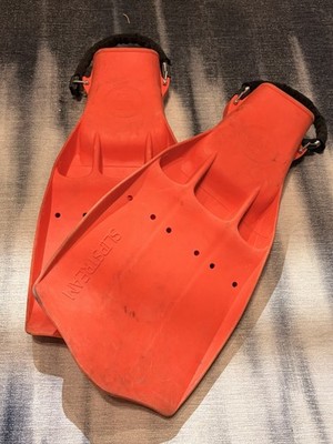 OMS Slipstream Monoprene Fins Scuba Diving Orange XL