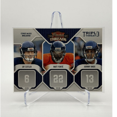 Panini 2010 Threads Triple Threat Cutler Forte Knox #9 Bears Football