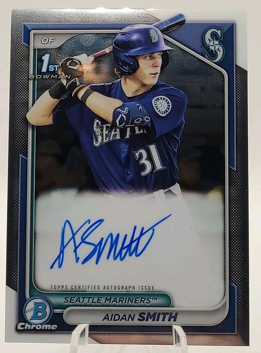 2024 Bowman Aidan Smith 1st Bowman Chrome Prospect Auto #CPA-ASM Mariners