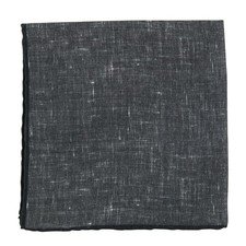New 100 Fiori Di Lusso Dark Gray Melange Pocket Square - x 12" - FL7191717
