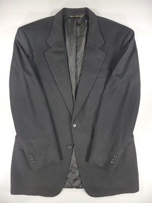 Loro Piana Saks Fifth Avenue Blazer 46L Black 100% Cashmere Sport Coat Jacket
