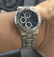 ELGIN STAINLESS STEEL WRIST WATCH Mens Sport with Model FCM149 Japan Movement