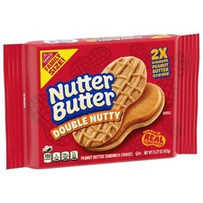 2 Pack Nutter Butter Double Nutty Peanut Butter Sandwich Cookies Family Size 1