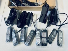 WeiSen 8 Pack White/Amber Mix 24 LED Strobe Beacon Light Rooftop Car Emergency