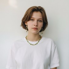 Handcrafted Boho Bead & Gemstone 15" Choker w/Matching Dangle Earrings