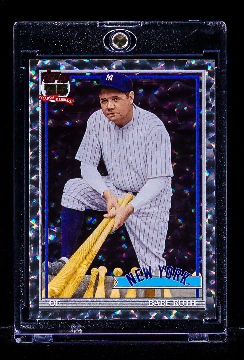 Babe Ruth SILVER CRACKED ICE FOIL CARD New York Yankees HOF