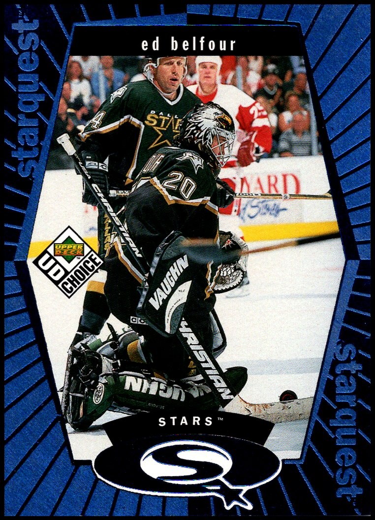 1998-99 UD Choice #SQ17 Ed Belfour - StarQuest Blue HOF FREE SHIPPING!