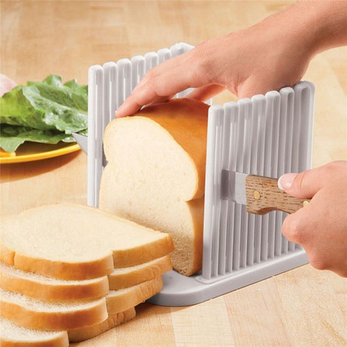 Adjustable Toast Slicer/Cutting Guide for 6.30 x 5.91 x 5.78 in, White