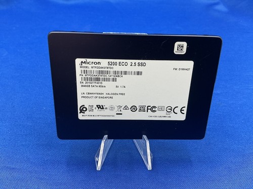 Micron MTFDDAK3T8TDC 5200 ECO 2,5" SATA 6Gb/s 3,84TB SSD Intern Schwarz