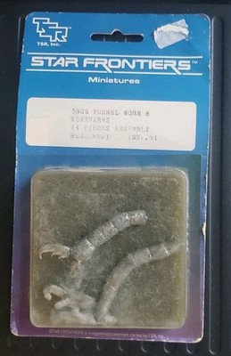 TSR Star Frontiers Miniatures 5802 FUNNEL WORM & KORRVARRS 4 Pieces NEW