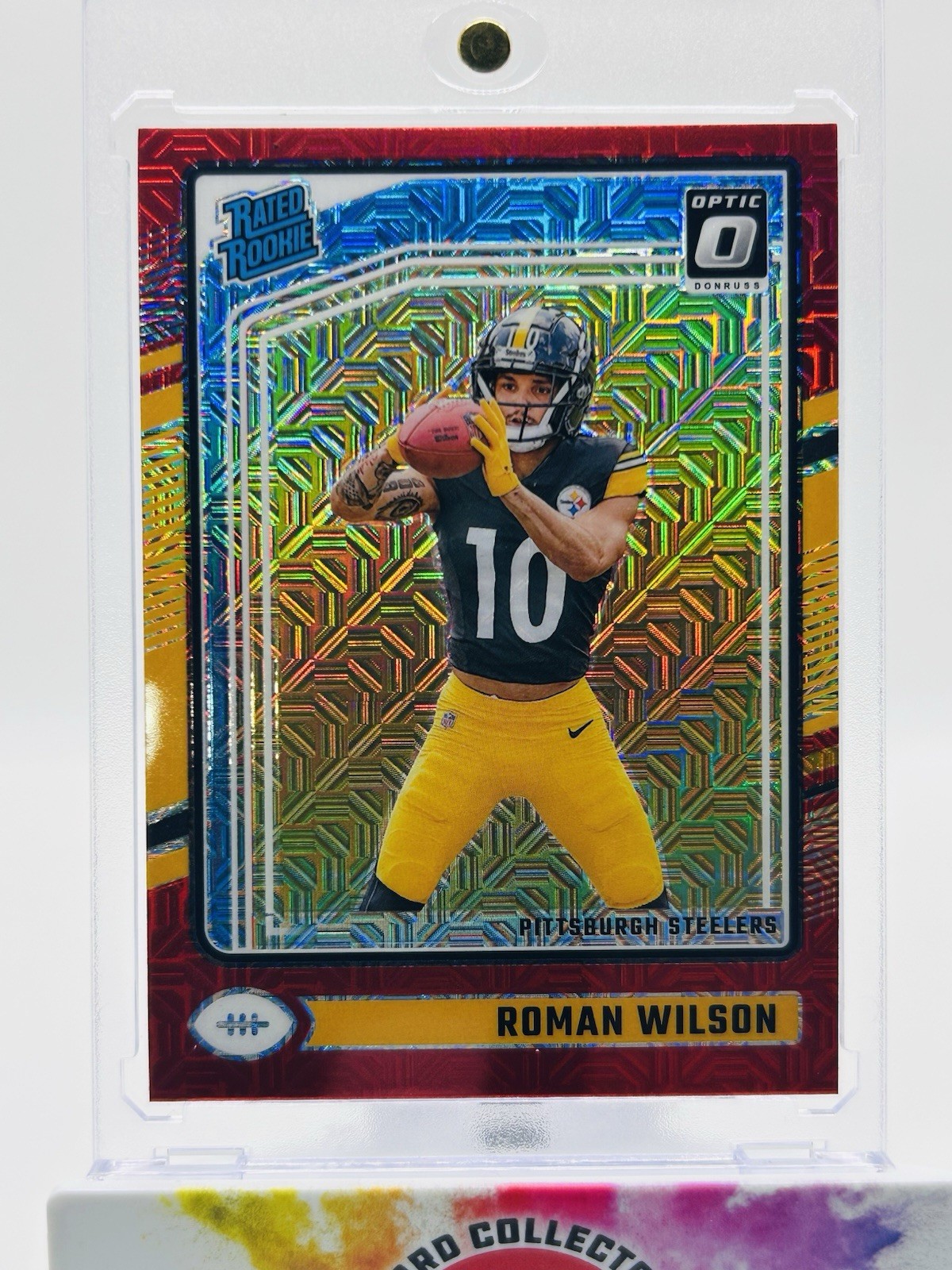 2024 Panini Donruss Optic - Rated Rookie Roman Wilson #285 Red Mojo Prizm (RC)