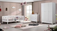 Kinderzimmer 2Tlg Schlafzimmer MöBel Komplettzimmer Jugendzimmer Weiß