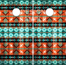 Aztec 2 Cornhole Wrap Bag Toss Skin Decal Sticker