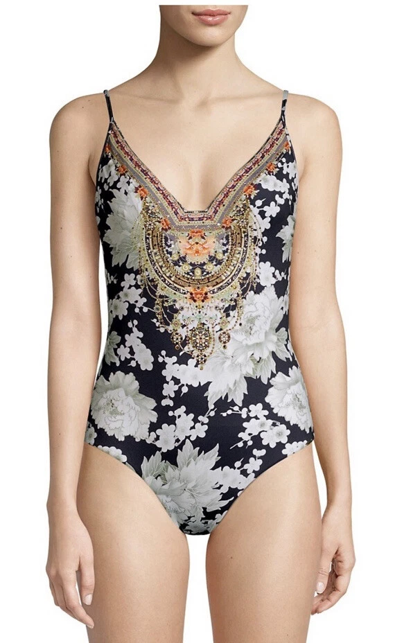 Traje de baño Camilla Scoop Back High Tri One Piece adornado Ginza Gang talla 6 Foto 2 de 4