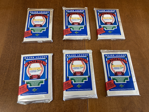 (6) 1989 Upper Deck Baseball Sealed Wax Packs Possible Ken Griffey Jr. Rookie!