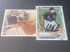 Wes Kath Chicago White Sox Auto Signed 2021 Bowman 1st Base Card