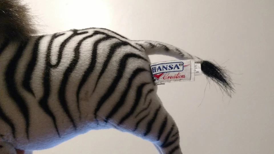 12 «HANSA создание ребенка зебра позируемые ноги стойки плюшевая мягкая игрушка 2010 - Изображение 2 из 3