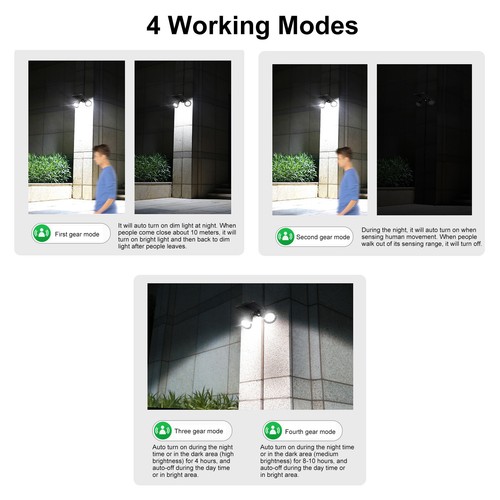 Solar Lights Outdoor LED Motion Sensor In-Ground Light Dusk to Dawn Lamp US W8J5 - Picture 11 of 12