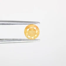 0.50 CT Loose Light Yellow Round Diamond for Custom Pendant Gift