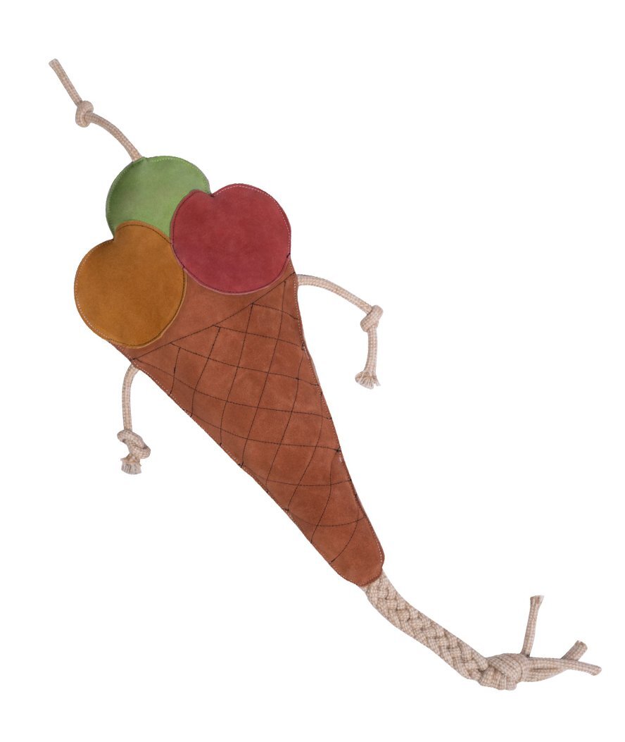Gioco per cavalli a forma di gelato in pelle e juta da appendere HKM Sport Equip