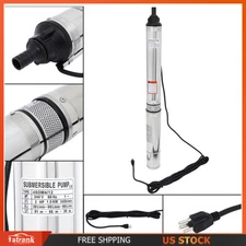 2HP 440FT Submersible Well Pump 42GPM 220V Deep Stainless Steel Water Pump