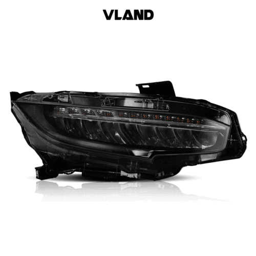 LED Headlights For 2016-2021 Honda Civic LED DRL Sequential Signal Projector - Picture 2 of 14