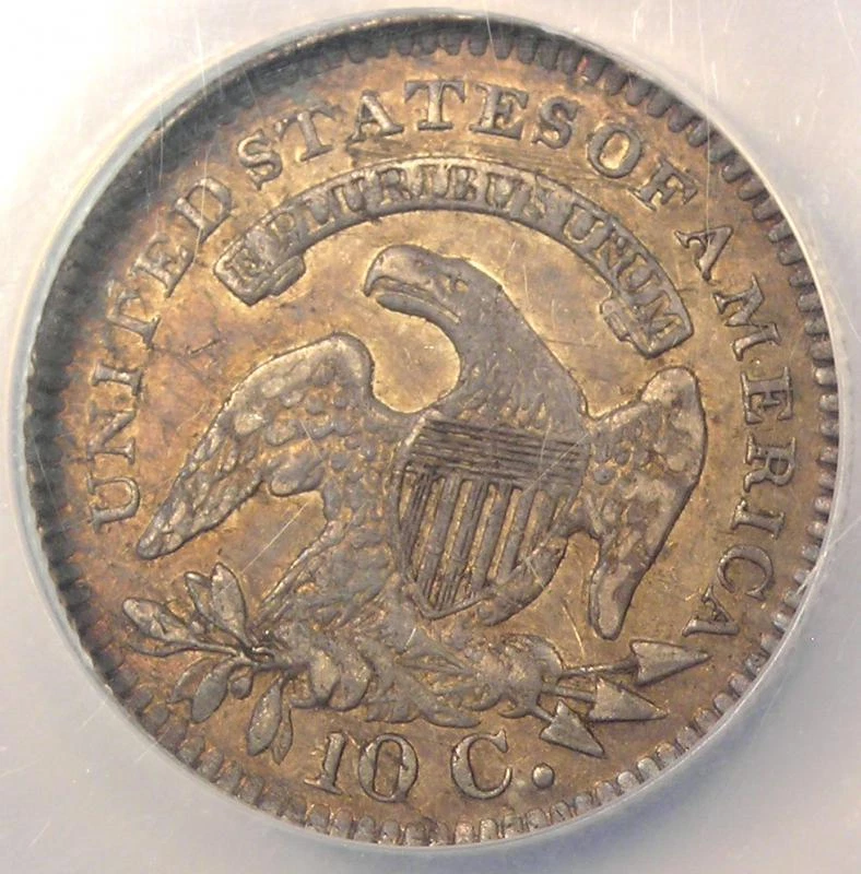 1821 JR-2 Large Date Capped Bust Dime 10C - NGC XF Details (EF) - R5 Variety! - Image 4 of 4