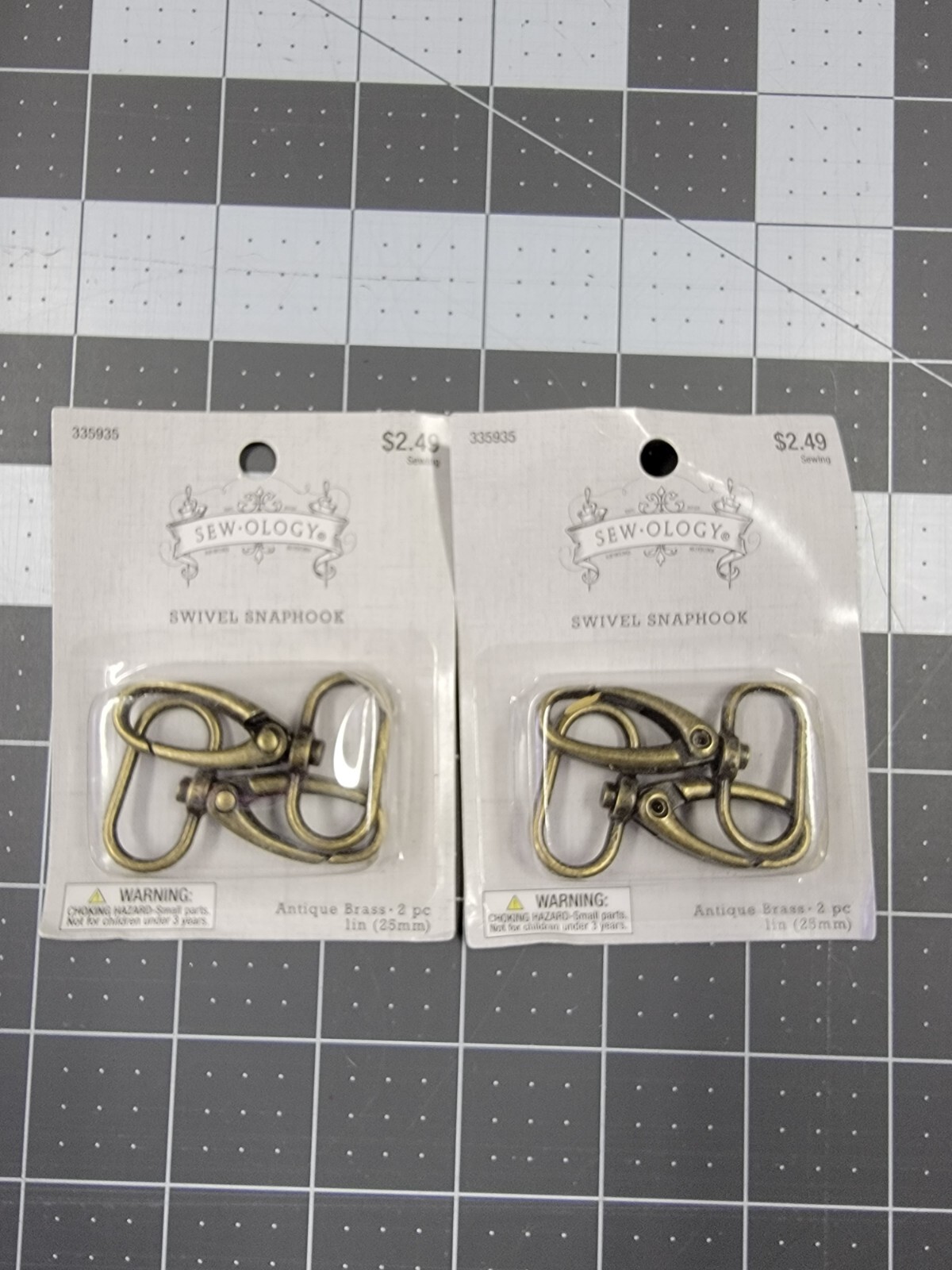 Swivel Snaphook 1"in Antique Brass 2pcs Sewology #2