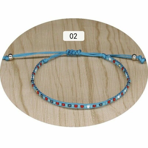 Jewellery Ankle Anklet Cotton Bead Adjustable Foot Bracelet Silver Girls Boho - Picture 14 of 30