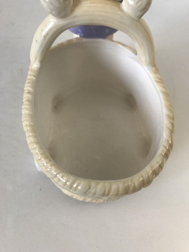 Cochecito de cesta de Pascua empujando conejo niña tazón de caramelo plato plantadora resorte - Imagen 8 de 12