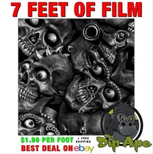 Hydrographic film Horney Skulls  7' x 20" hydro Dip Dipping Dip Ape