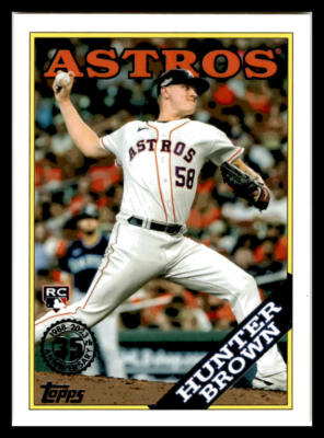 2023 TOPPS SERIES 2 HUNTER BROWN RC #2T88-13 88' INSERT ASTROS Rookie