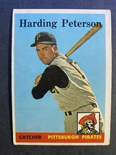 1958 Topps Baseball Harding Peterson Pittsburgh Pirates Rookie Card #322. rookie card picture