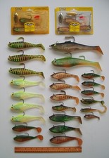 29 Fishing Lures Soft Rubber Swimbait Storm Tsunami Calcutta New & Used Baits