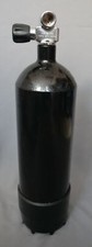 Tauchflasche 6 Liter 300bar komplett mit Mono-Ventil und Standfuss schwarz