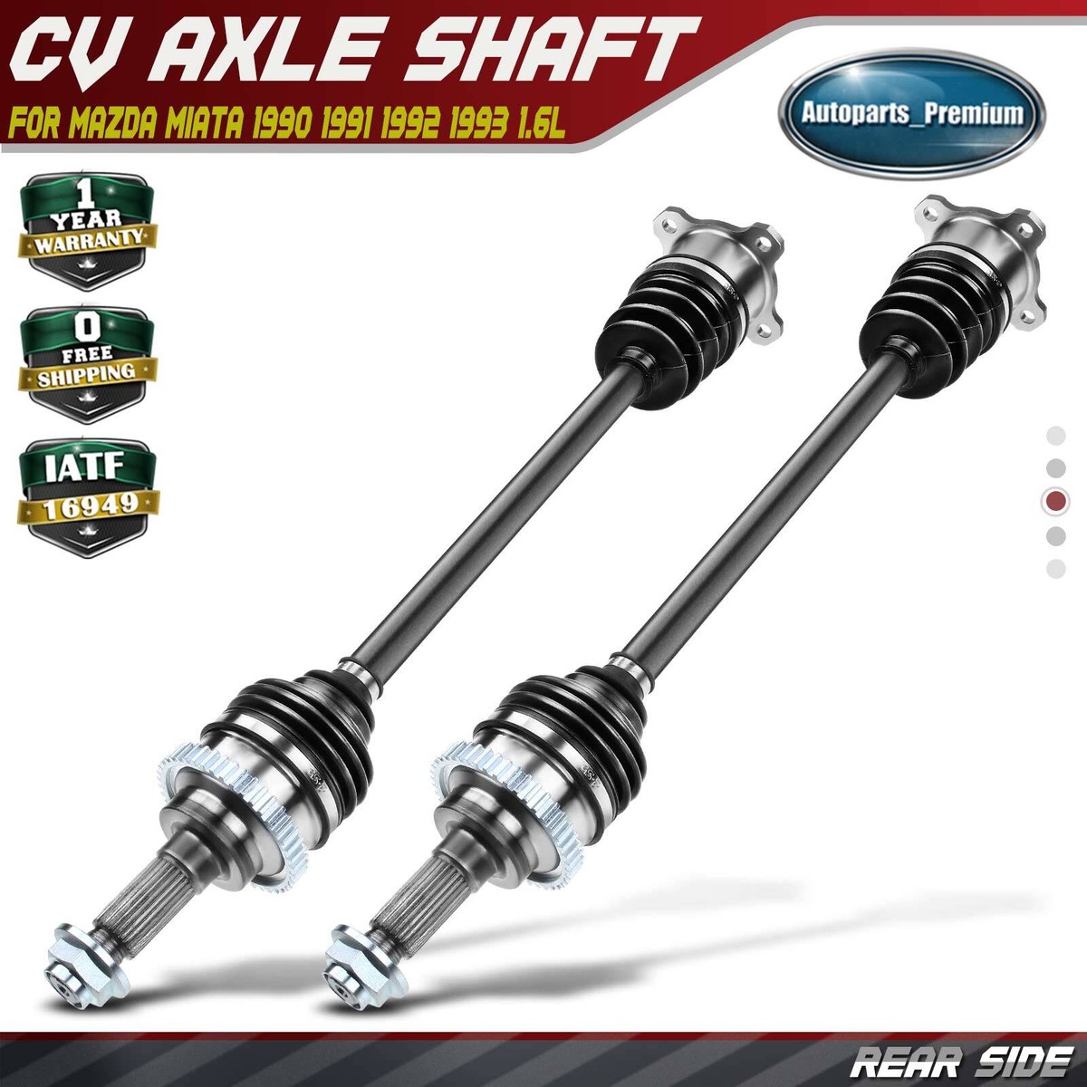 Rear CV Axle Assembly for Mazda Miata 1990 1991 1992 1993 L4 1.6L