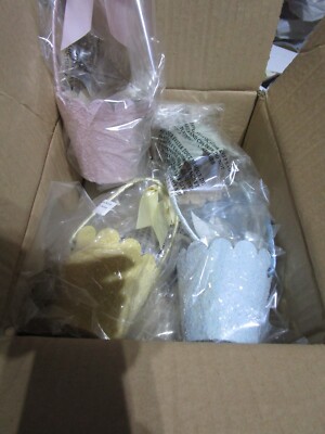 Pottery Barn Easter sparkle candy containers multi treat 8'' tall  New in box