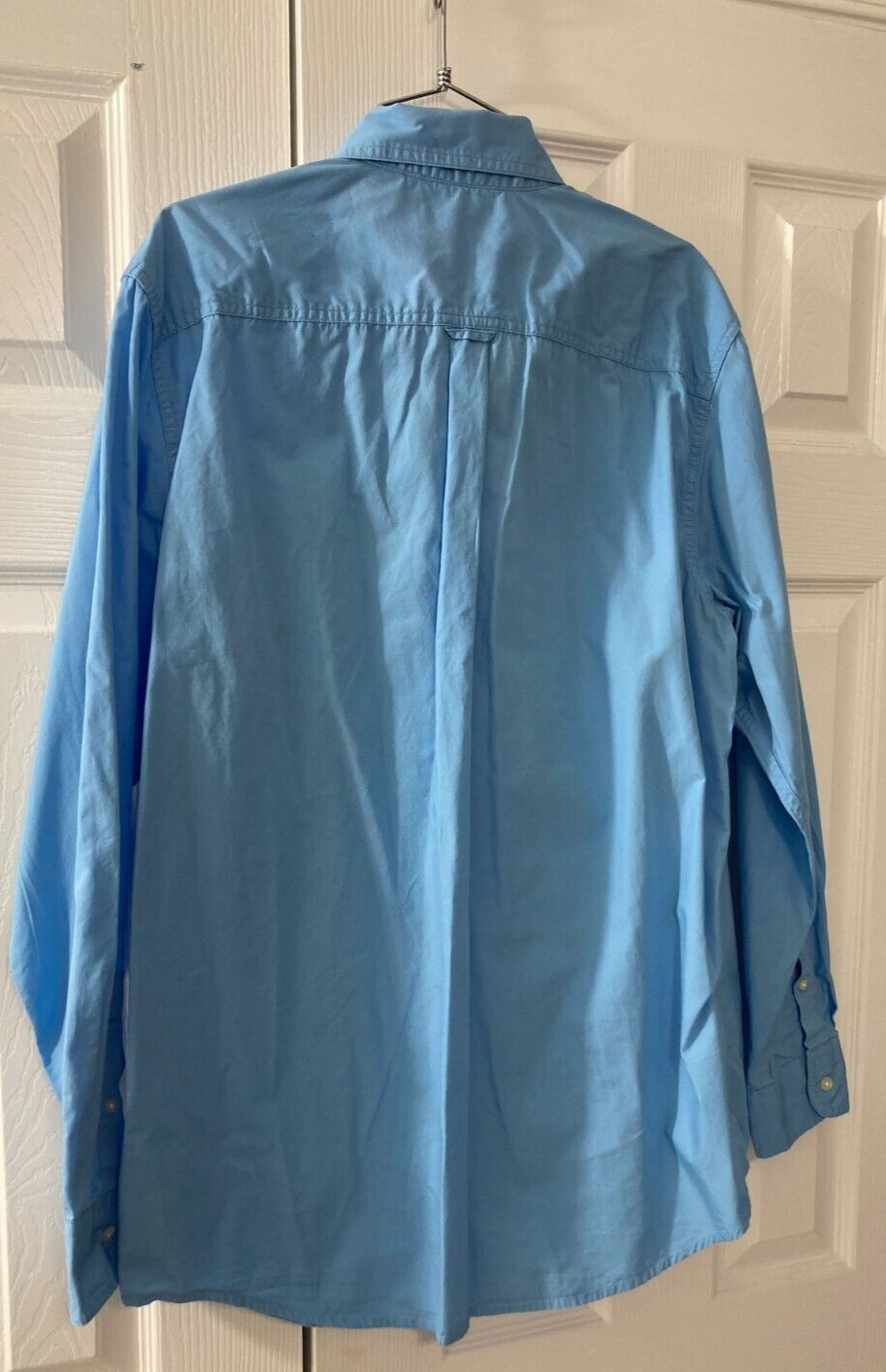 Chaps Mens Light Blue Solid Button Down Dress Shi… - image 9