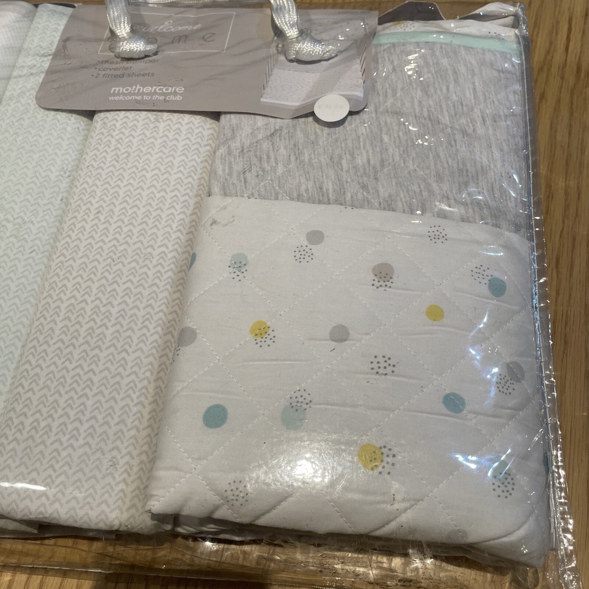 piece Mothercare cot/cot bed bedding set coverlet fitted sheets