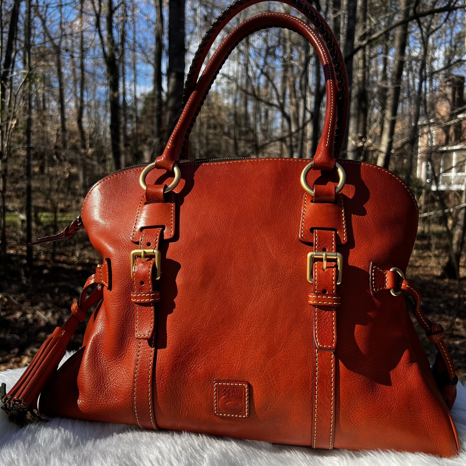 dooney & bourke florentine leather satchel stores