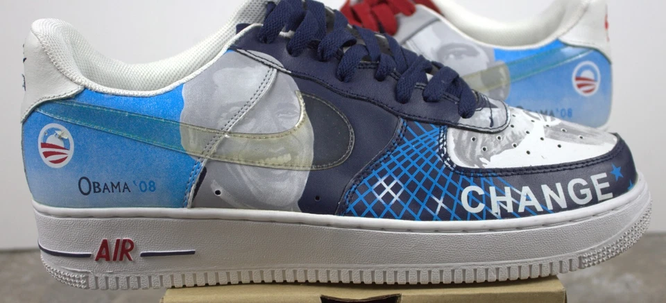 Nike Air Force One 2008 OBAMA-Change Yes We Can Men's New in Box Size 13 - Image 4 of 4