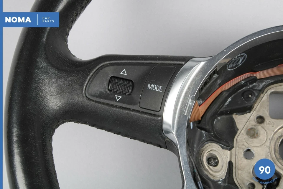 04-05 Volante Audi A8 A8L D3 Quattro con botón de interruptor 4E0419091 negro OEM Foto 3 de 4