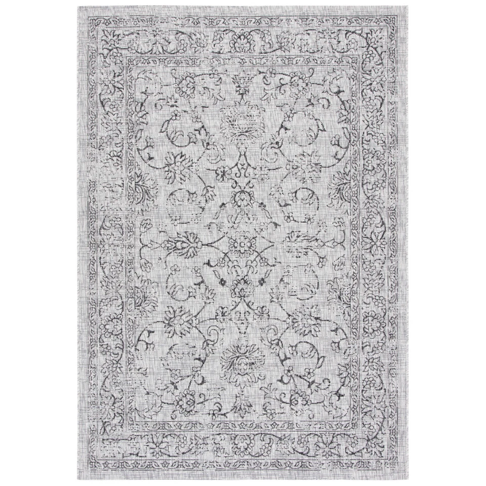 Ковер уличный SAFAVIEH CY8680-37612 для двора серый/черный - Изображение 4 из 4