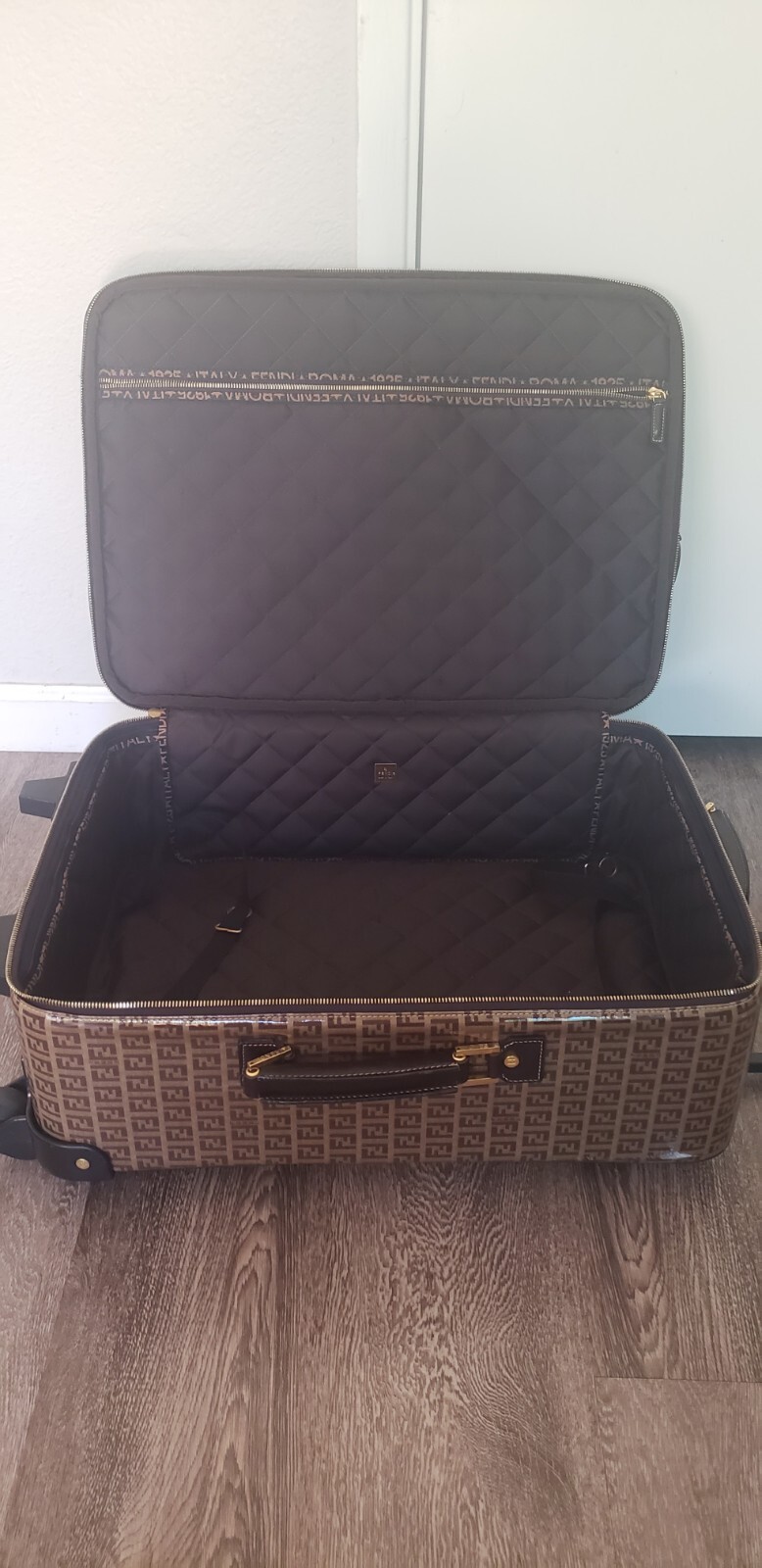 Fendi Patent Leather Roller Luggage Gem