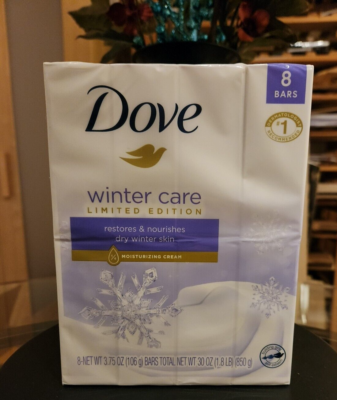 Dove Winter Care Bar Soap Limited Edition 8 Pack Bar Soap 12/31/22